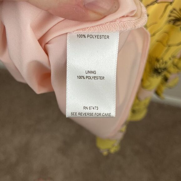 Taylor Floral Yellow and Pink Dress size 8 - Picture 10 of 10
